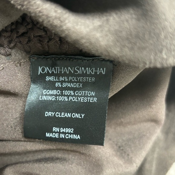 NWOT‎ JONATHAN SIMKHAI Gabriella faux Suede Cropped Pant Trousers Women’s size 2 - Picture 13 of 13